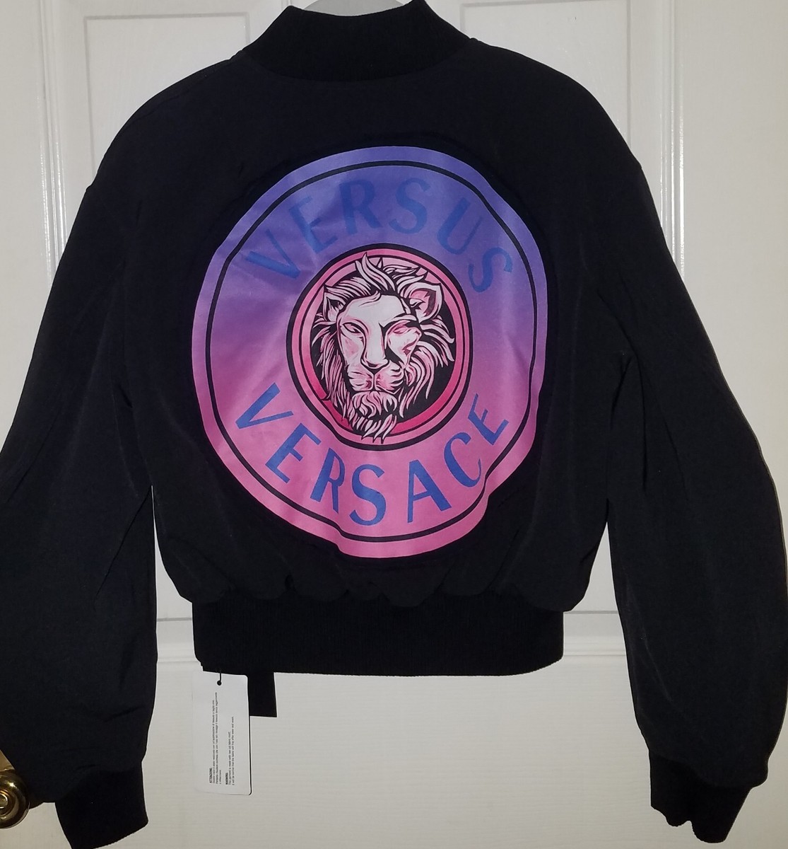 Versus Versace Women's Lion Logo Bomber jacket Black 36IT NWT | eBay