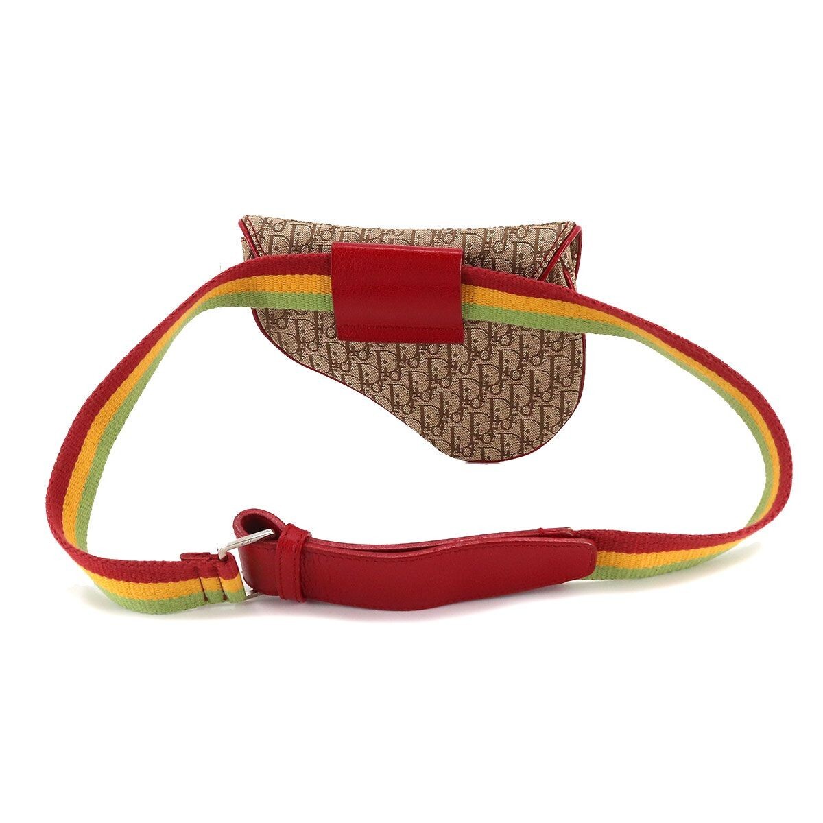 Christian Dior Rasta Trotter Saddle Belt Pouch Waist Bag Canvas