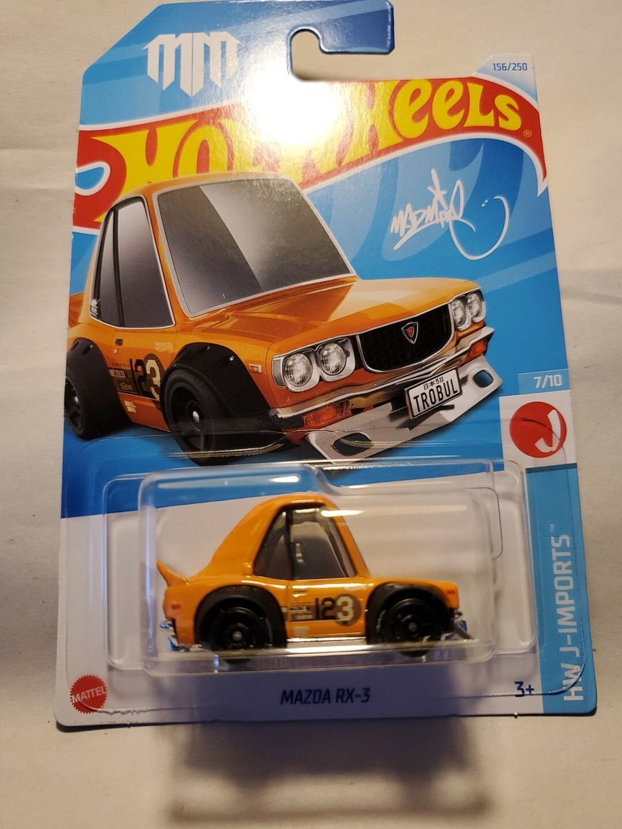 2024 HOT WHEELS * H CASE * MAD MIKE MAZDA RX-3 ORANGE HW J-IMPORTS