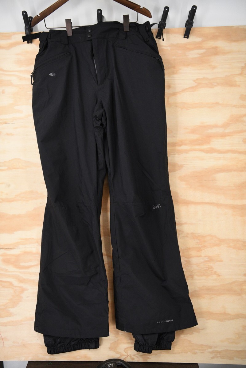 Columbia Convert Snow Pants Mens L Black Waterproof Omnitech