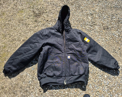Carhartt Active Jacket BLACK Oj0140-m Made in USA - Size XL Tall