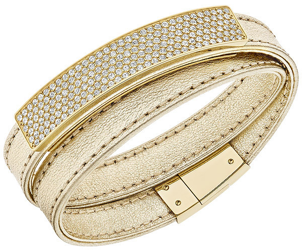 Swarovski Vio Cielo/Navy/Bronze Leather Bracelet 5171996 5120642