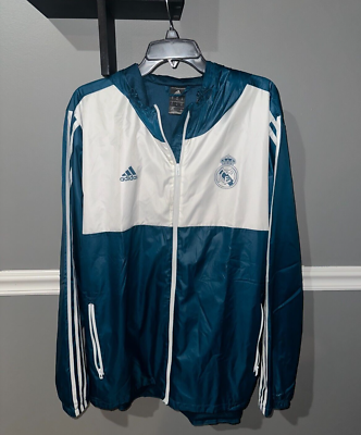 Real Madrid Jacket - Adidas Windbreaker (Full Zip) - Mens XL | eBay