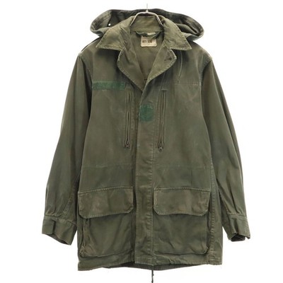 FRENCH ARMY 70s Vintage F2 Hoodie Military jacket 92C olive Men's