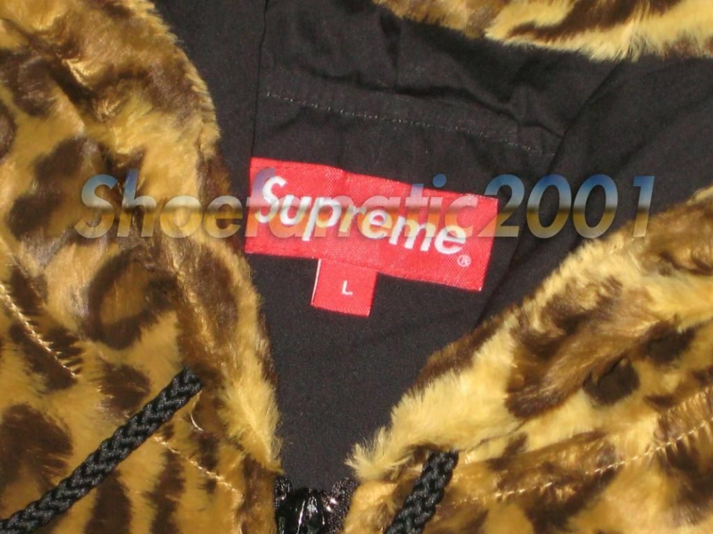 Supreme Leopard Spot Faux Fur Jacket Brown Box Logo Vintage Animal