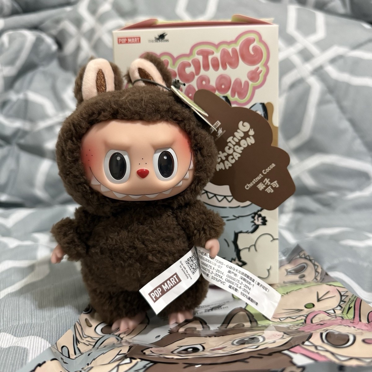 LabubuポップマートMONSTERSラブブマカロンシークレットCocoa Pop Mart