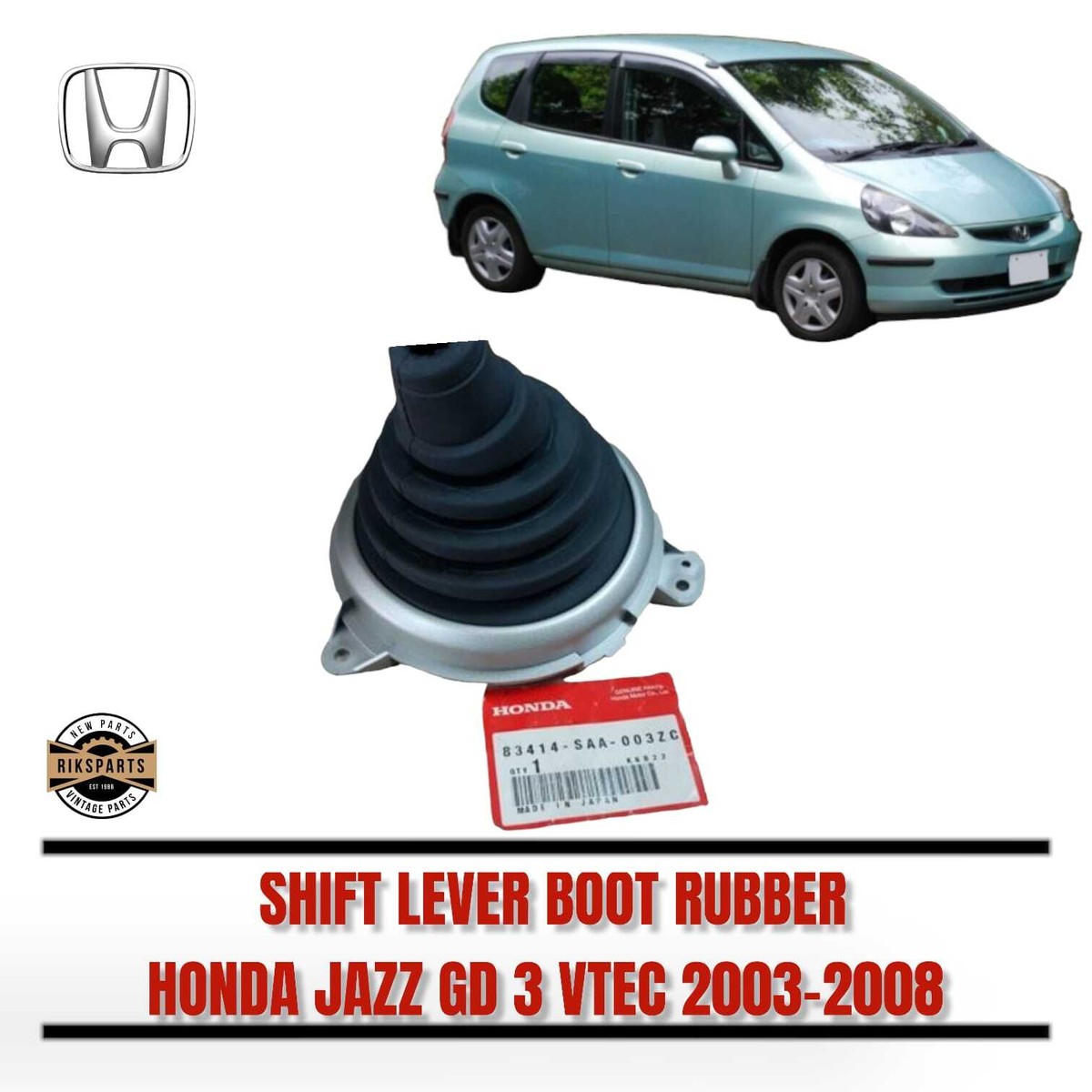 Genuine Honda Fit Shift Boot 83414-SAA-003ZC | Black | Genuine OEM