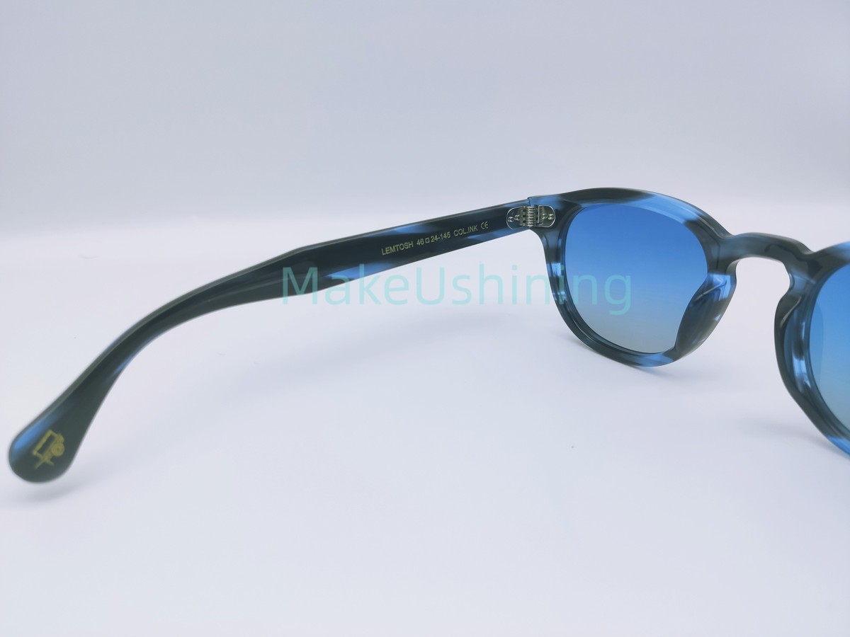 MOSCOT LEMTOSH SUN INK Frame Gradient Blue Lens 46-24-145 | eBay