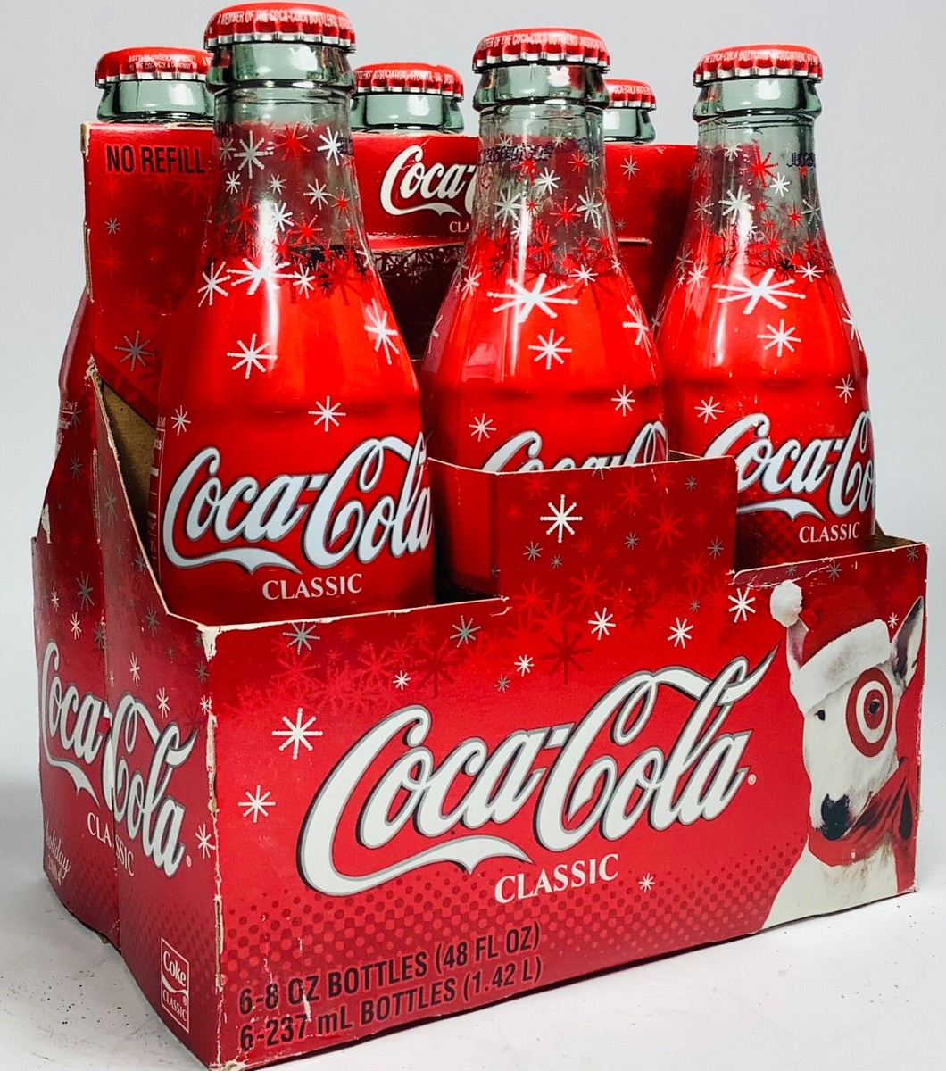 Vintage Coca-Cola Six Pack 8oz. Bottles 2004 Christmas Target Spot