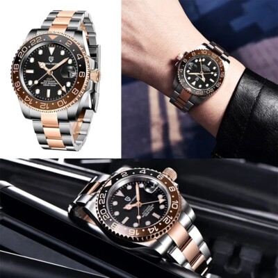 Pagani Design PD-1662 v2 GMT Stainless Steel/Rose Gold “Root Beer
