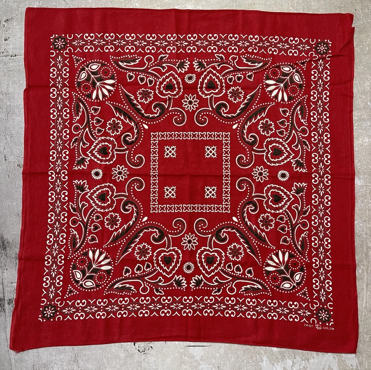 Western/Bandana Red Everyday Vintage Plain & Solid Handkerchiefs