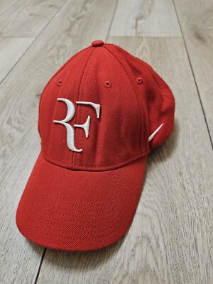 NIKE ROGER FEDERER CAP RF VINTAGE HAT RED CAP TENNIS TRAINING HAT