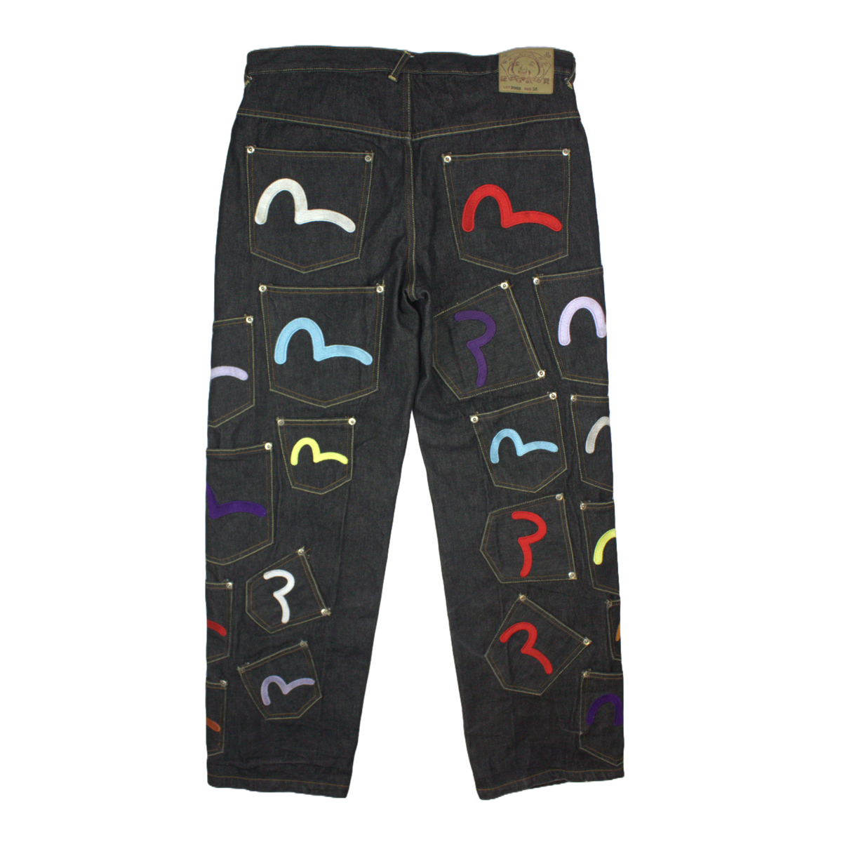 Rare Vintage Evisu Multi Pocket Jeans 2003 Dark Blue Men's Size 38