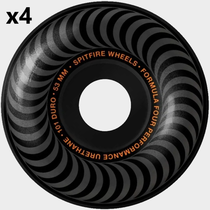 Spitfire F4 Formula Four Classic Blackout 53MM Skateboard Wheels