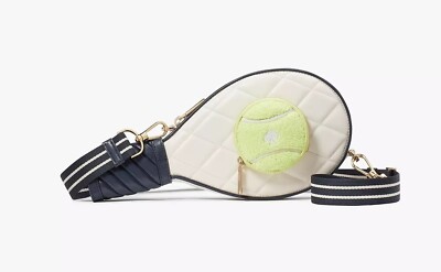 Kate Spade Grand Slam 3D Tennis Racquet Crossbody Bag KF517