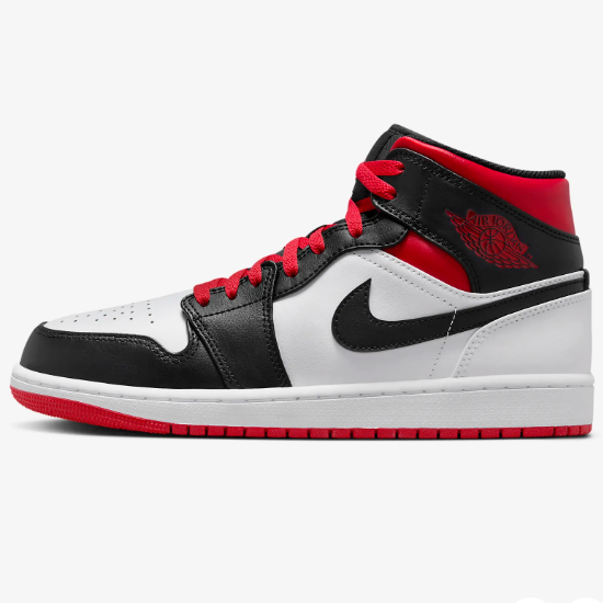 Nike Air Jordan 1 Mid Shoes 'White/Black/Gym Red' (DQ8426-106