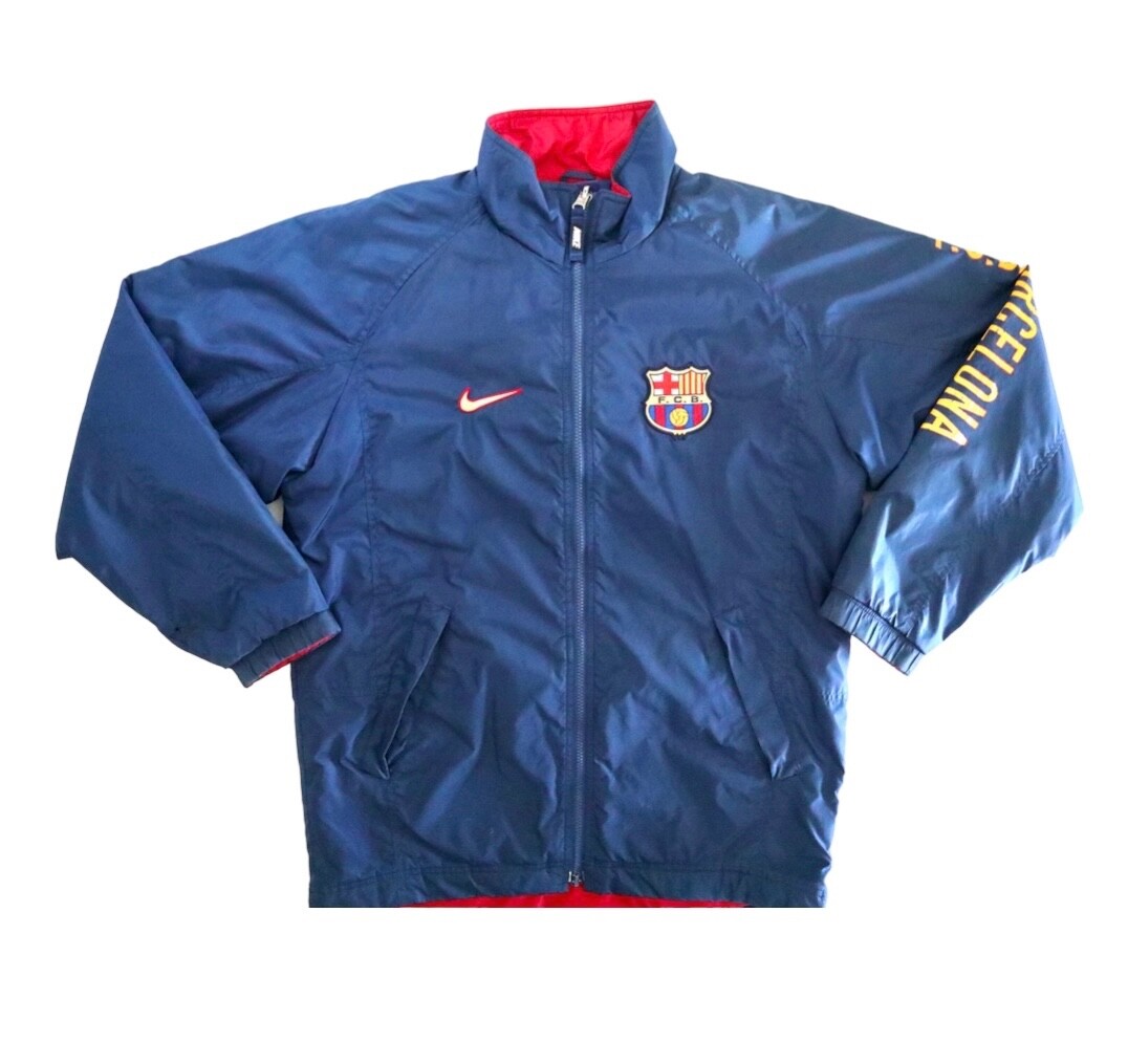 Barcelona FC 2000/01 NIKE Training Football Jacket S Vintage