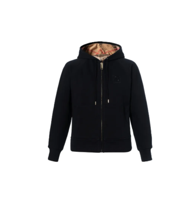 Burberry FW22 Zipper Drawstring Sweatshirts 80615541 Unisex Black
