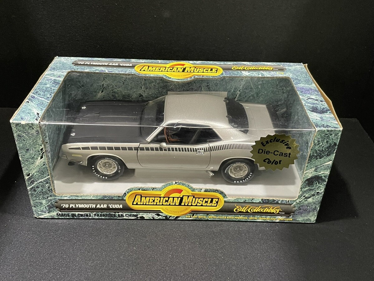ERTL American Muscle 1970 Plymouth AAR Cuda Silver 1:18 Diecast