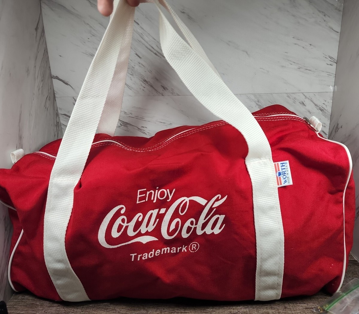 ☆Vintage☆ ~Enjoy Coca Cola Trademark~LargecDuffle Bag~ ☆RARE