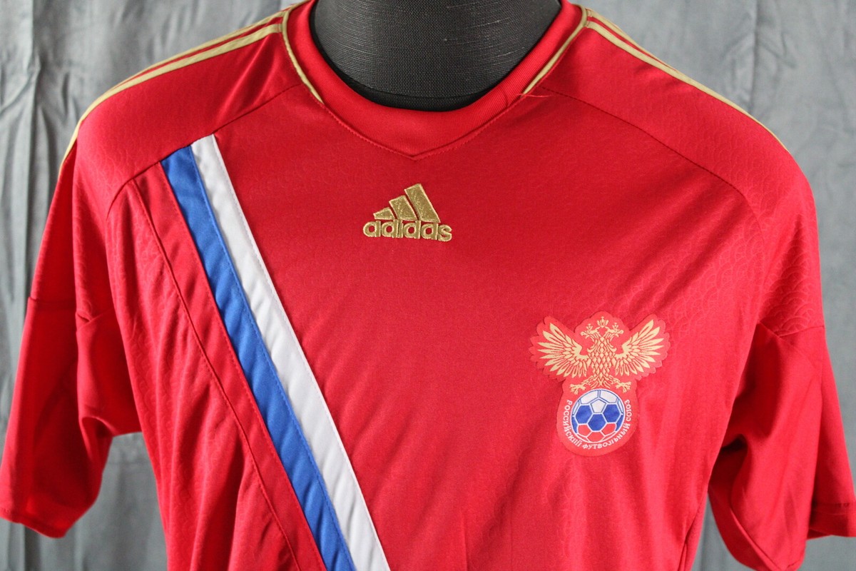 Team Russia Soccer Jersey - 2012 Home Jersey by Adidas - Men's