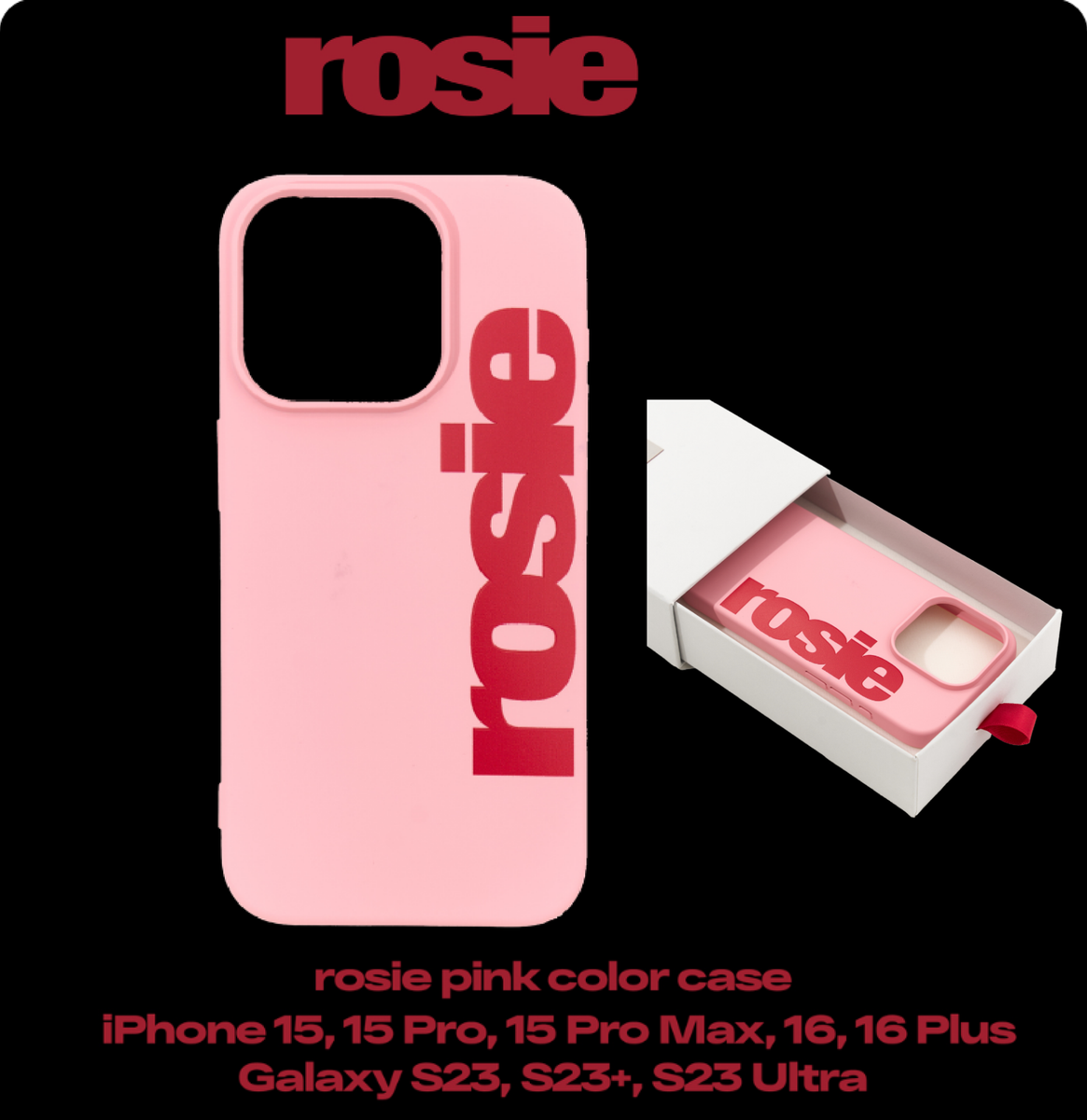 BLACKPINK ROSE Rosie Phone Case iPhone 15 16 series, Galaxy 23