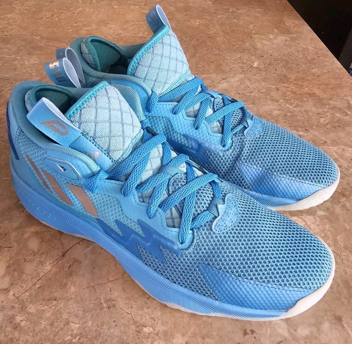 Adidas Dame 8 Young Dolla Basketball Shoe Blue Silver Damian Lilla