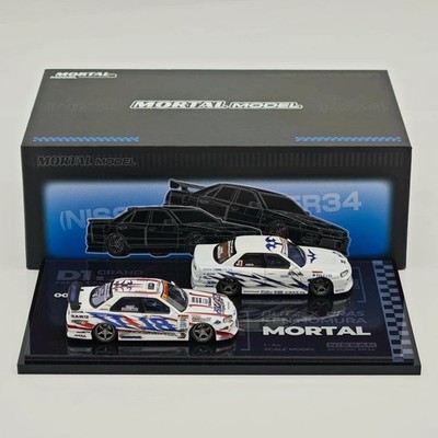 1:64 MORTAL NISSAN SKYLINE ER34 URAS D1GP BLITZ DUNLOF Diecast