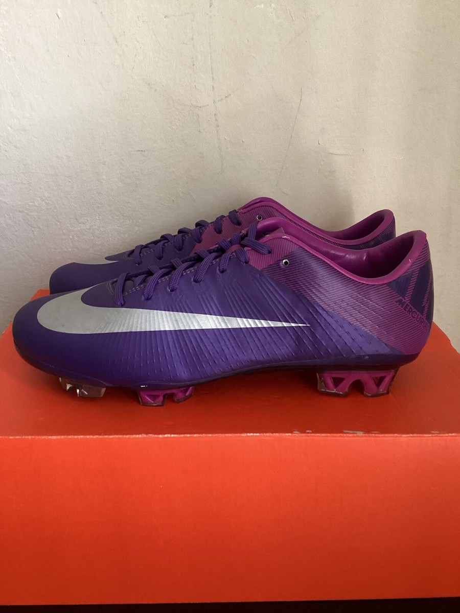 NIKE MERCURIAL VAPOR SUPERFLY III FG PURPLE SOCCER CLEATS SIZE 8