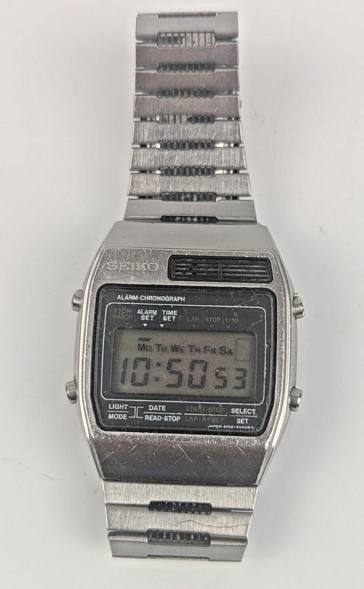 Vintage 1979 USED JAPAN SEIKO A158-5060 DIGITAL ALARM CHRONOGRAPH