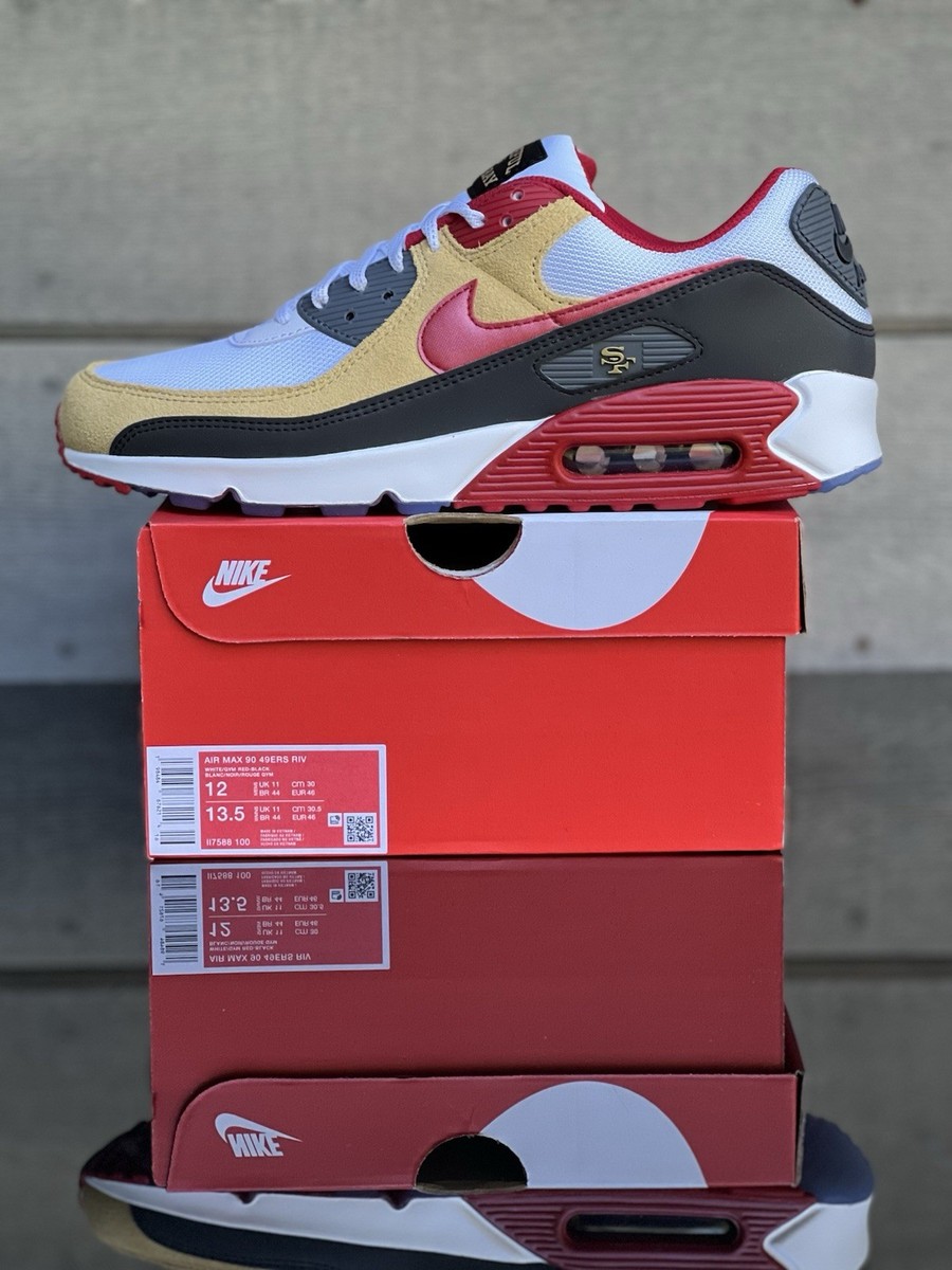 Nike Air Max 90 San Francisco 49ers II7588-100 Sizes 10.5-12 **In