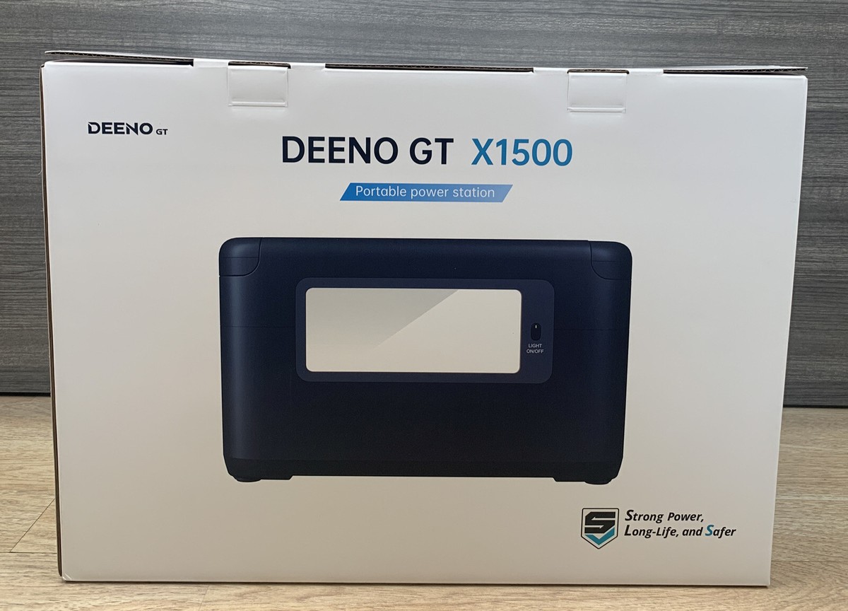 DEENO GT X1500,portable Power Station 1036Wh LiFePO4 Battery 1500W