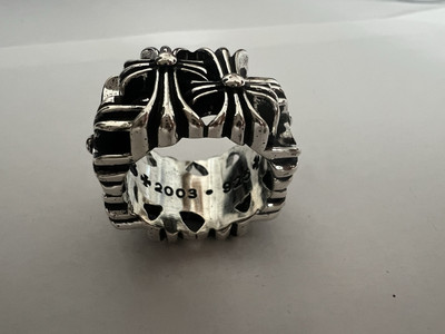 Chrome Hearts Square Cemetery 19mm Silver Ring - US size 9 R | eBay
