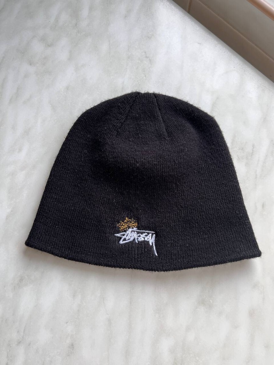 幻級】old stussy 歴代ロゴ 総柄 ニットキャップ ビーニーOLD STUSSY