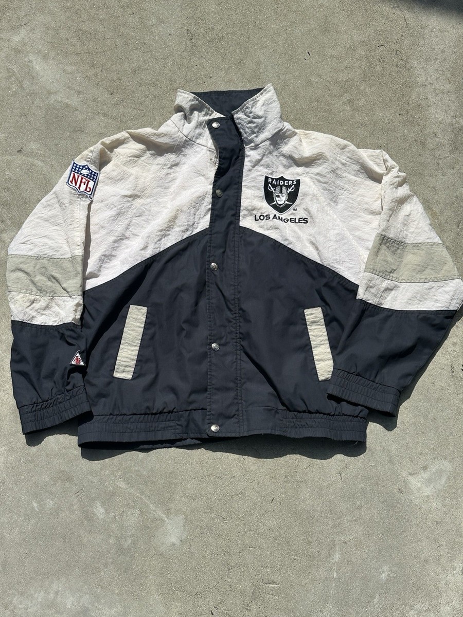 Vintage 90s Los Angeles Raiders Jesger Button Windbreaker Jacket