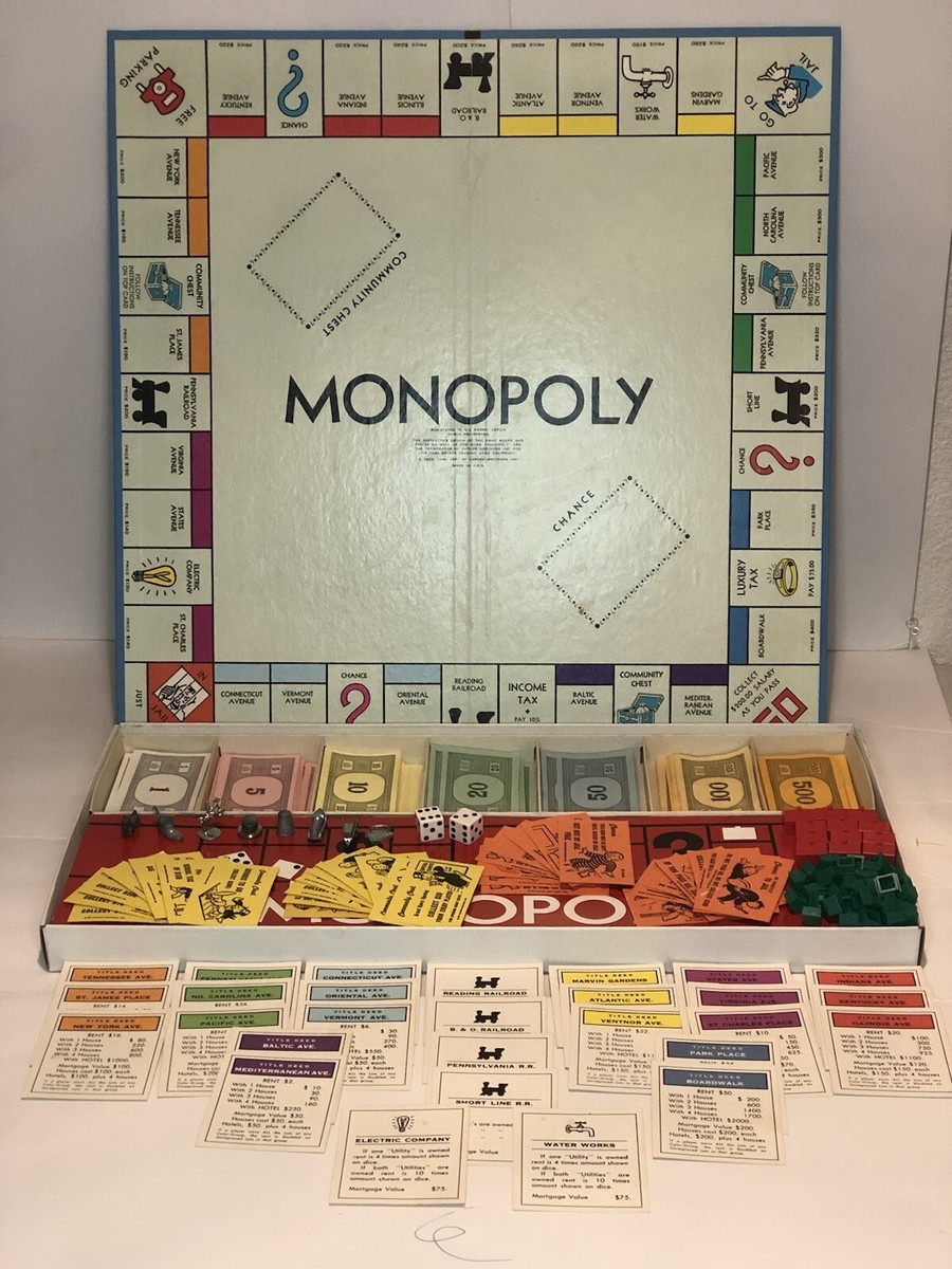MONOPOLY BOARD GAME - PARKER BROTHERS - VINTAGE 1970 | eBay