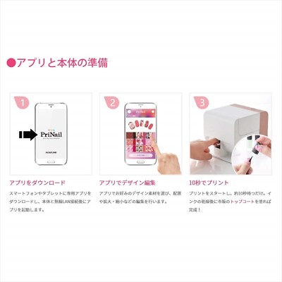KOIZUMI Digital Nail Printer PriNail Digital Nail Art Machine Wi