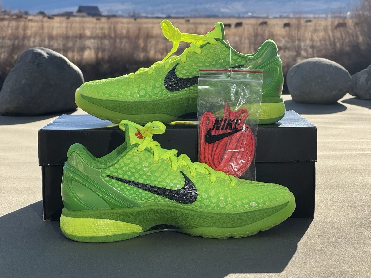 Nike Kobe VI 6 Protro Grinch MENS SIZE 5.5/ WMNS SIZE 7 BRAND NEW