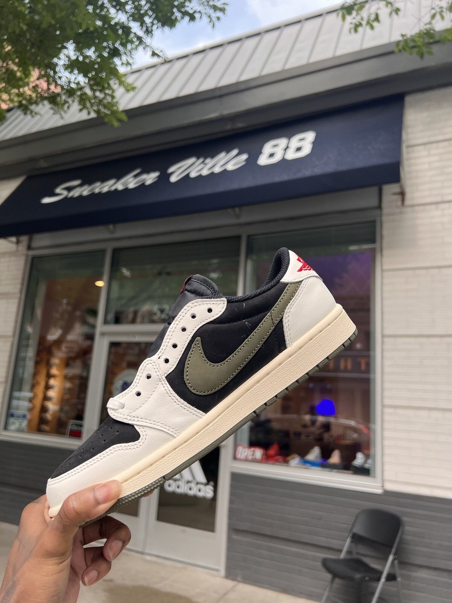 Size 8.5 - Jordan 1 Retro OG x Travis Scott Low Olive W | eBay