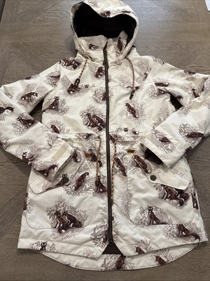 Burton DryRide Prowess JK Snowboard Jacket Women's M Fox AOP