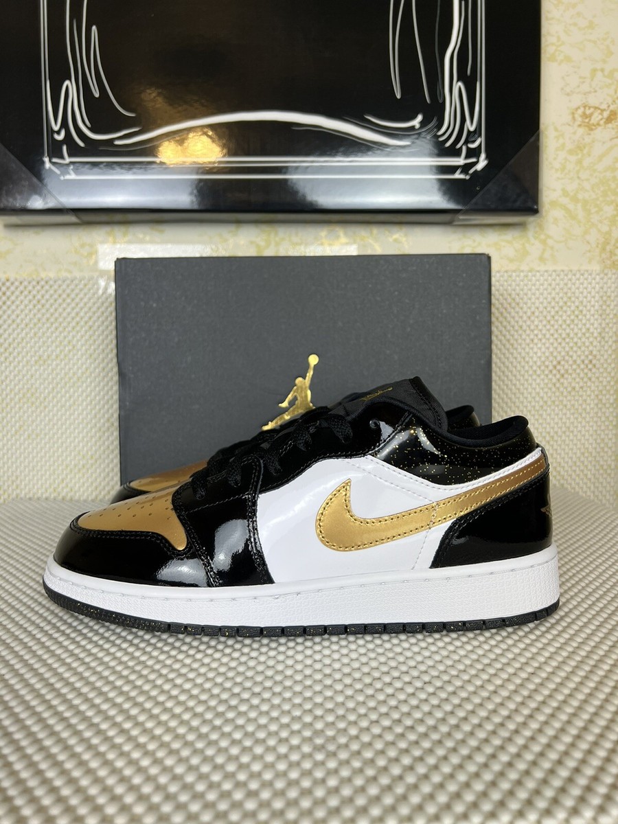 Air Jordan 1 Low SE (GS) Black Gold Toe DR6970-071 Size 6.5Y