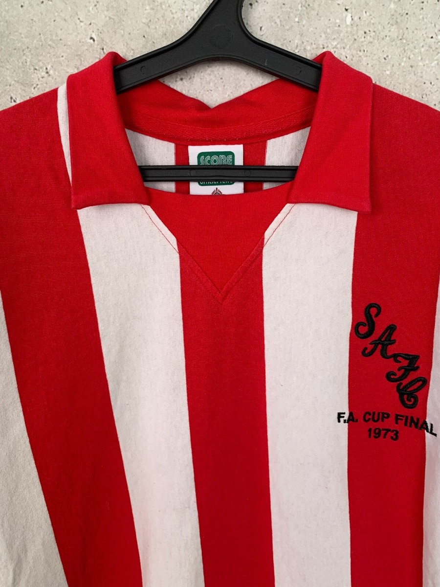 SUNDERLAND 1973 F.A. CUP FINAL HOME FOOTBALL SHIRT SCORE DRAW