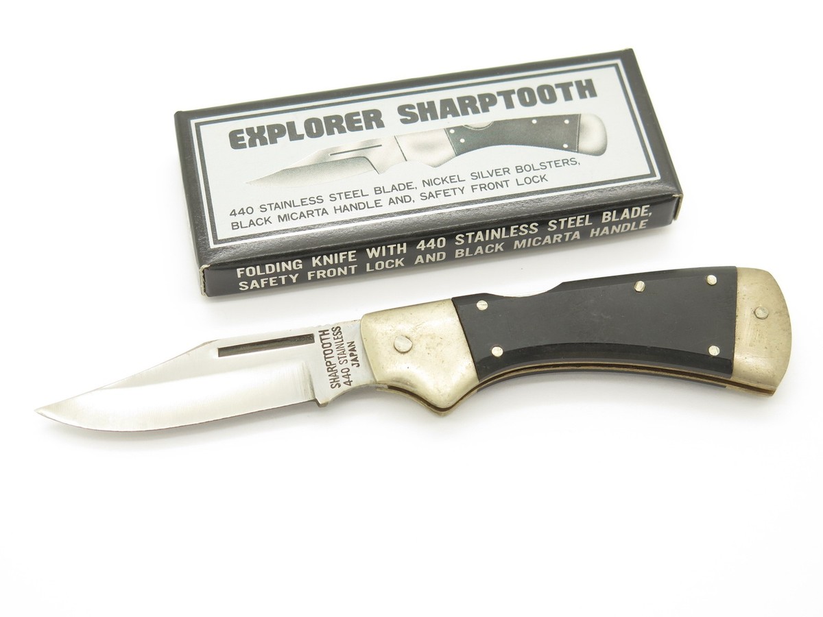 Vtg '80s Explorer Sharptooth Imai Seki Japan Folding Lockback