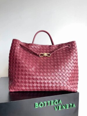 Bottega Veneta Andiamo large pink leather top handle bag | eBay