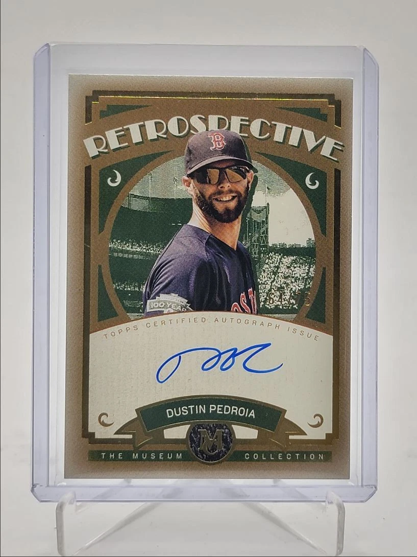 Topps Dustin Pedroia Autographed Baseball Sports Trading Cards