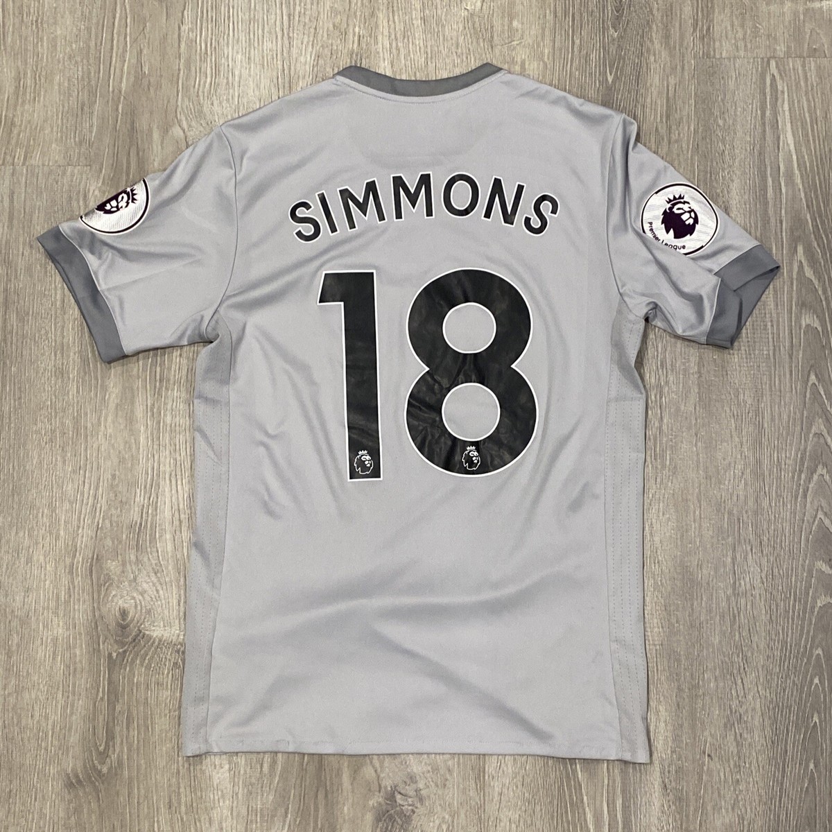Manchester United Football Shirt #18 SIMMONS JERSEY SOCCER Gray