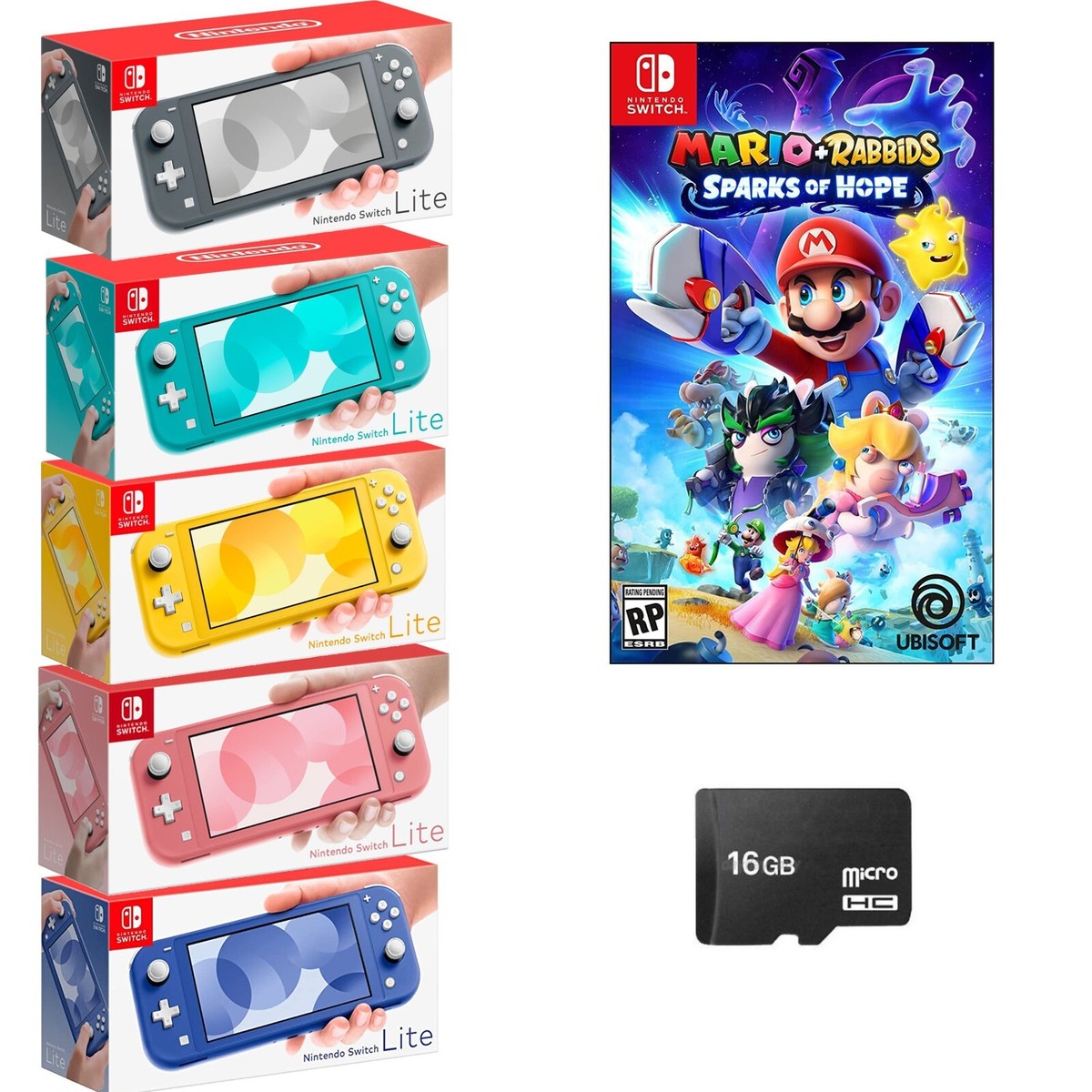 NEW Nintendo Switch Lite + MARIO RABBIDS SPARKS OF HOPE - PICK