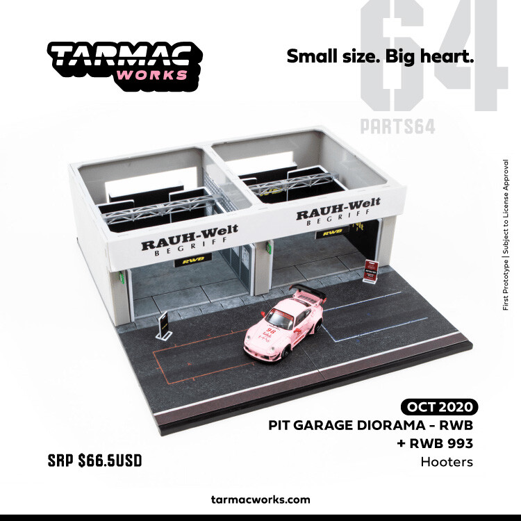 ミニカー TARMAC Porsche911GT3R PIT GARAGE DIORAMA Amazon.co.jp