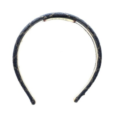 Gucci Hair Band Headband Cream Denim Womens Fashion Accessory Navy