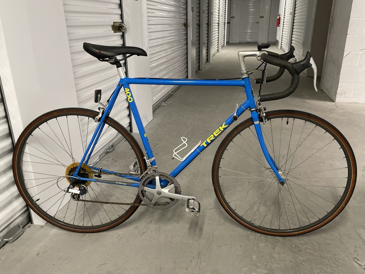 Vintage 80s Trek 400 Lugged Steel Road Bike - 55cm - Blue | eBay